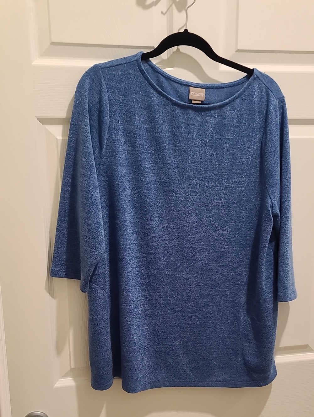 Chico's Blue Crewneck Sweater